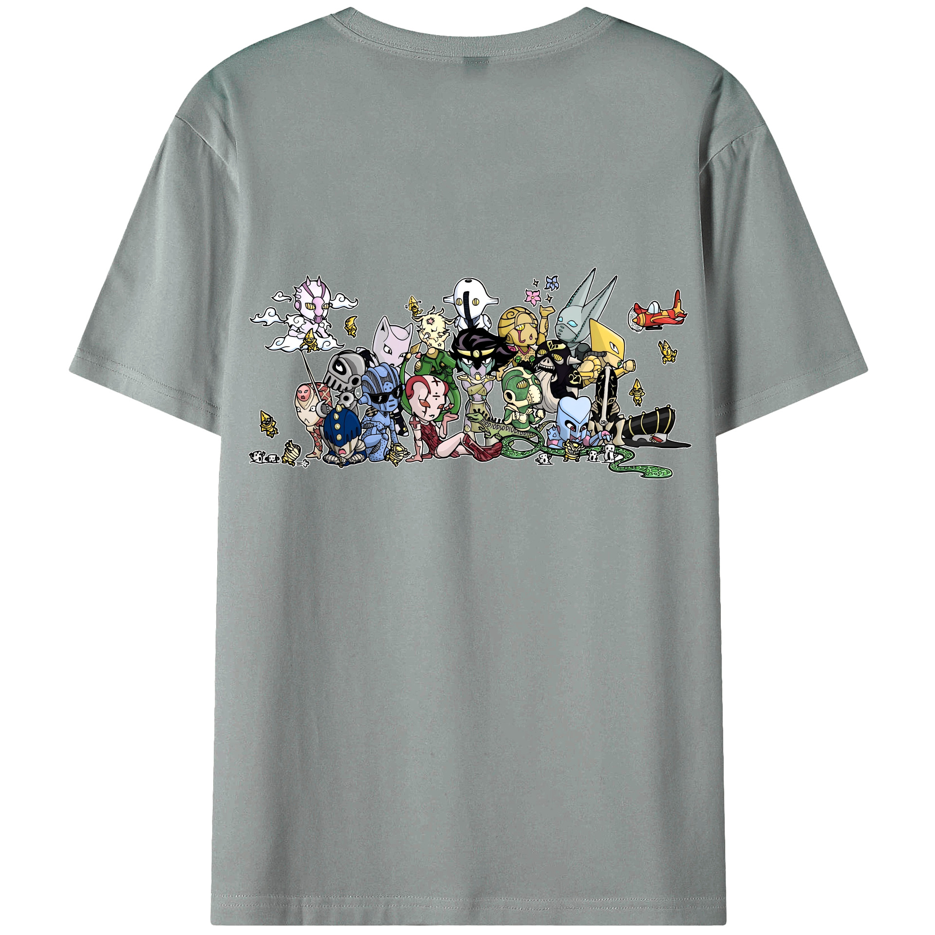 （画像用） ジョジョの奇妙な冒険 JoJo's Bizarre Adventure 綿100％ メンズ半袖Tシャツ（バックプリント） 通気性